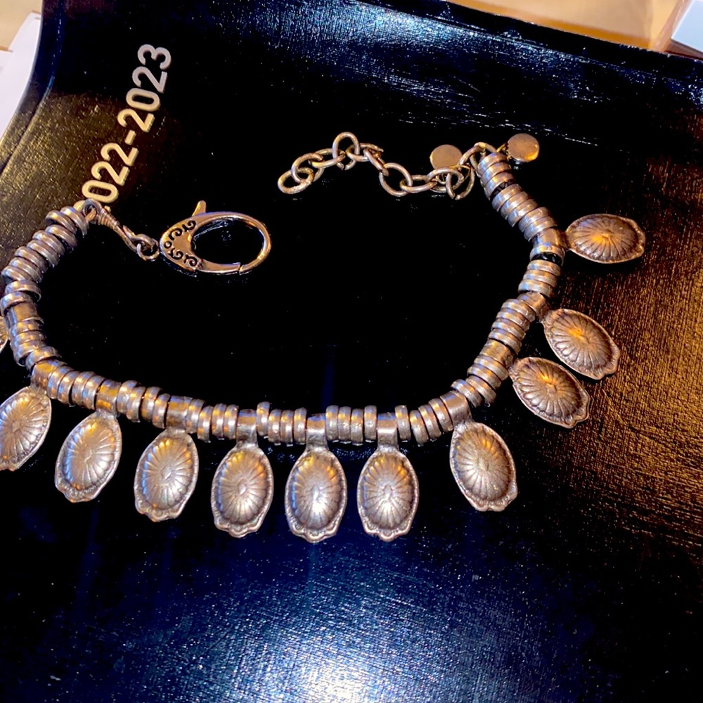 Silpada worn a few times Silver-Metal bracelet or ankle bracelet heavy side